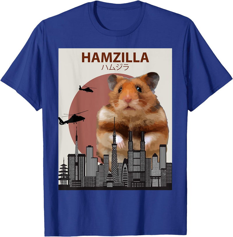 Funny Hamster T-Shirt Hamzilla- Cute Gift for Hamster Lovers T-Shirt - Royal Blue