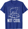 Climate Change Designs Polar Bear Against Climate Change Global Warming Design T-Shirt - Royal Blue