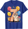 Hamster 7th birthday boy girl 7 years old seventh Hamster T-Shirt - Royal Blue