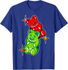 Urban Empyre Gummy Bear Candy Red Green T-Shirt - Royal Blue