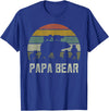 Bear Cubs Family Matching Gifts & Shirts Clothing Funny Papa Bear Shirts, Cub 5 Kids Fathers Day Grandpa T-Shirt - Royal Blue