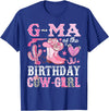 Pink Western Cowgirl Bday Party Family Matching G-Ma Of The Birthday Cow-Girl Rodeo Cowgirl Bday T-Shirt - Royal Blue
