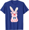 Dibble Dabble Easter Designs Adorable Easter Pig with Easter Bunny Ears - Easter Pig T-Shirt - Royal Blue