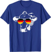 Oktoberfest German Flag Cow Sunglasses Germany Funny Cute T-Shirt - Royal Blue