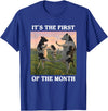 Funny Cows Dancing Meme 1st Of The Month Tees Funny It's THE First of THE Month Cows Dancing Meme T-Shirt - Royal Blue