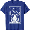 Retro Guinea Pig Lover The Moon Halloween Tarot Card Vintage Crescent Moon Guinea Pig Mom Pet Lovers T-Shirt - Royal Blue