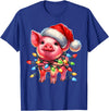 Christmas Pig Lover Christmas Light Pig Lover T-Shirt - Royal Blue