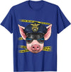 Wowsome! Pig Police Farmer Pig Farm Animal Lover T-Shirt - Royal Blue