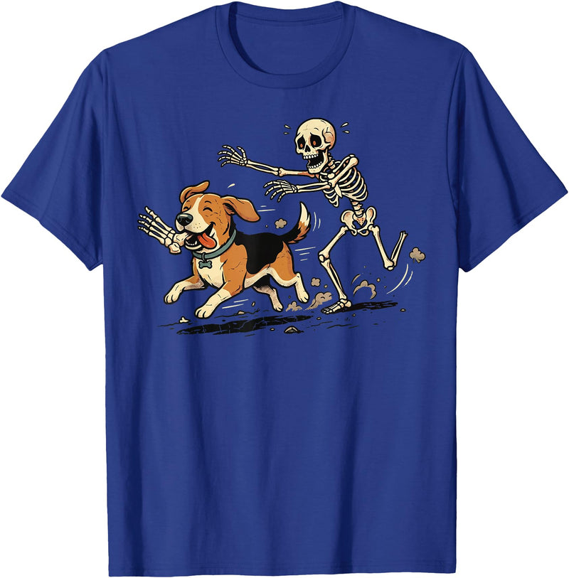 Halloween Costume Spooky Skeleton Beagle Beagle Skeleton Halloween T-Shirt - Royal Blue