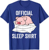 Cute Farmer Animal Designs Official Sleep Shirt Sleeping Cute Pig Piggy Farmer T-Shirt - Royal Blue
