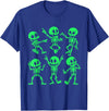 Dancing Skeletons by AlphaONE Dancing Skeletons Dance Challenge Girl Boys Kids Halloween T-Shirt - Royal Blue