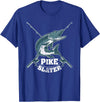 Fishing IM Co Pike Slayer Fishing Fisherman Northern Pike T-Shirt - Royal Blue