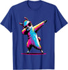 Dustwear Design - Dabbing and Dab Dabbing Llama with sunglasses Dancing Dab Llama motif T-Shirt - Royal Blue