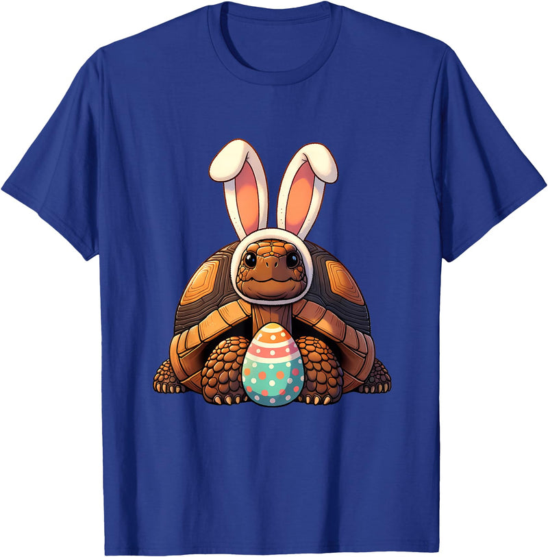 Funny Easter Tortoise Lovers Egg Eggs Bunny Rabbit Funny T-Shirt in Royal Blue
