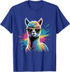 Funny Llama Lover Graphics Funny Llama Alpaca with Sunglasses Animal Graphic T-Shirt - Royal Blue