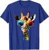 Giraffe Safari Sunglasses Gifts & Designs Giraffe with Sunglasses T-Shirt - Royal Blue