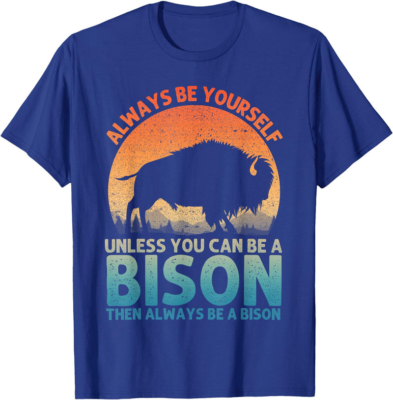 Bison Gift Bison Lover Accessories & Buffalo Stuff Cool Bison Design For Men Women Buffalo Animal Lovers Bison T-Shirt -