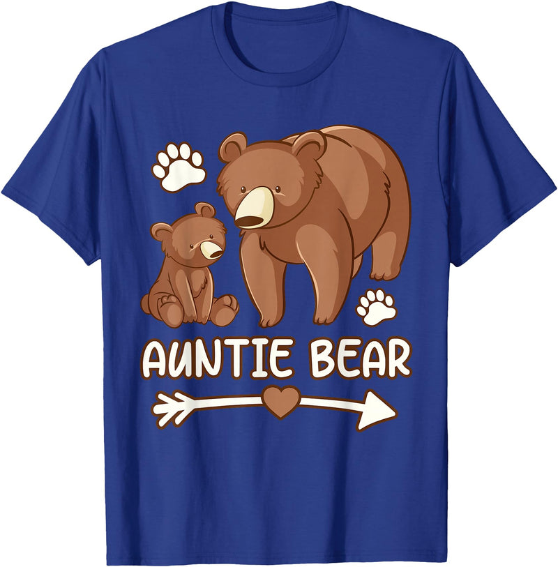 auntie bear tee shirt, aunt bear t-shirts womens Auntie bear tshirt, aunt bear t shirt for women T-Shirt - Royal Blue