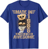 Vintage 60th Birthday 2026 Gifts Men Women 1966 60 Year Old Made in 1966 Teddy Bear 60th Birthday Men Women T-Shirt - Royal Blue