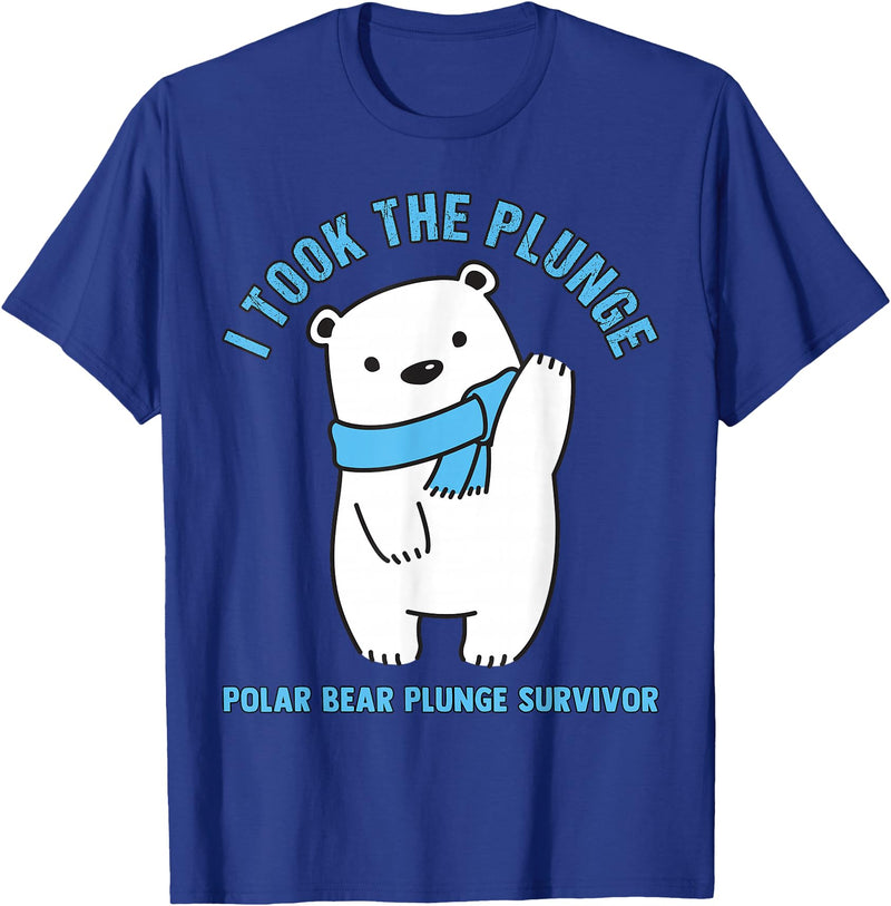 Polar Bear Plunge Survivor Polar Plunge Polar Bear I Took The Plunge Survivor T-Shirt - Royal Blue