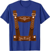 Bavarian Oktoberfest Halloween Costume Oktoberfest Costume Halloween Lederhosen T-Shirt - Royal Blue