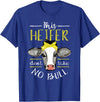 Cow Lover - Funny Animal Farm Gifts This heifer does not take bull design farm cow holding T-Shirt - Royal Blue
