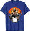 Drum Instrument Drummer Apparel Musical Animal Bear Playing Drums For Drum Lover And Musical Drummer Lover T-Shirt - Royal Blue
