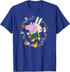 Peppa Pig Happiness Is Handmade Peppa & Rebecca Hugging T-Shirt - Royal Blue