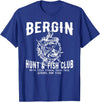 BERGIN HUNT & FISH CLUB Funny Design T-Shirt - Royal Blue