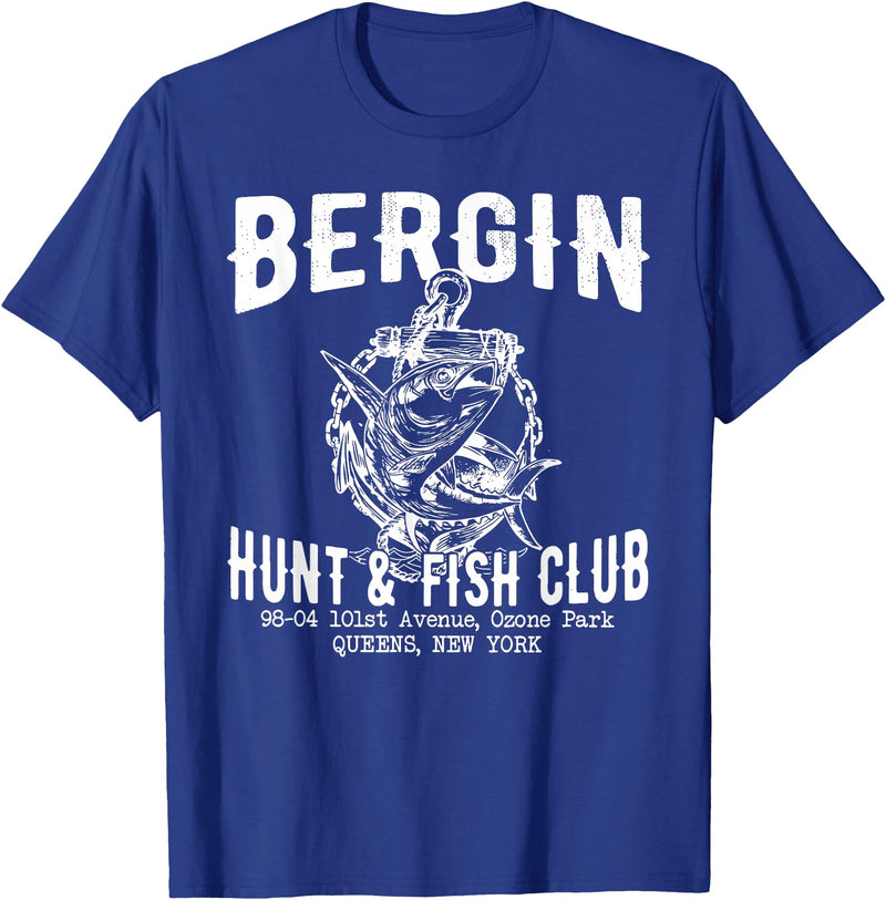 BERGIN HUNT & FISH CLUB Funny Design T-Shirt - Royal Blue