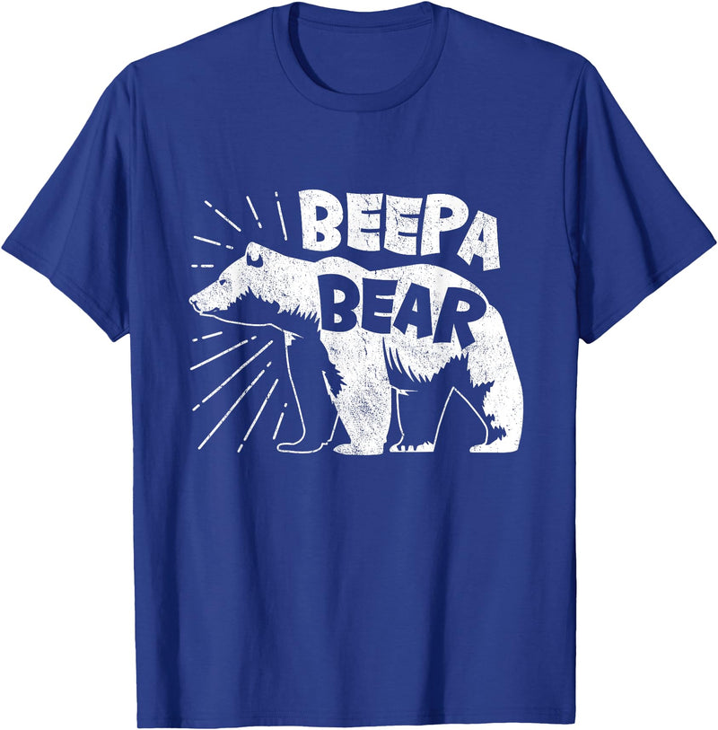 Mens Beepa Bear T-Shirt Father's Day Tee T-Shirt - Royal Blue