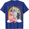 GoshWow Elephant Riding Pig Funny And Magical Elephant Pig Pun T-Shirt - Royal Blue
