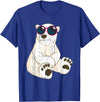 Arctic Animal Polar Bear Gifts Funny Sunglasses Cool Animal Arctic Polar Bear T-Shirt - Royal Blue