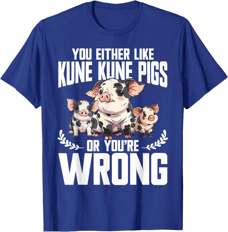 Kune Kune Pig Accessories & KuneKune Clothes Kune Kune Pig Lover Pig Breeder Supplies Kunekune Pig T-Shirt - Royal Blue