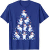 White Giant Christmas Tree Lights Santa Hats Polar Bear Christmas Tree Funny Ice Bear Holiday T-Shirt - Royal Blue