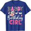 Cow First Birthday Family Matching Daddy Of The Birthday Girl Farm Cow 1St Birthday Party T-Shirt - Royal Blue