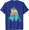 Forest Animal Outdoor Nature Bears Gift Grizzly Bear Animal of the Forest Nature Brown Bear Retro Brown Bear T-Shirt - Royal Blue