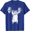 Vintage Rat Retro Weight Lifting Gym Hamster Deadlift Funny T-Shirt - Royal Blue