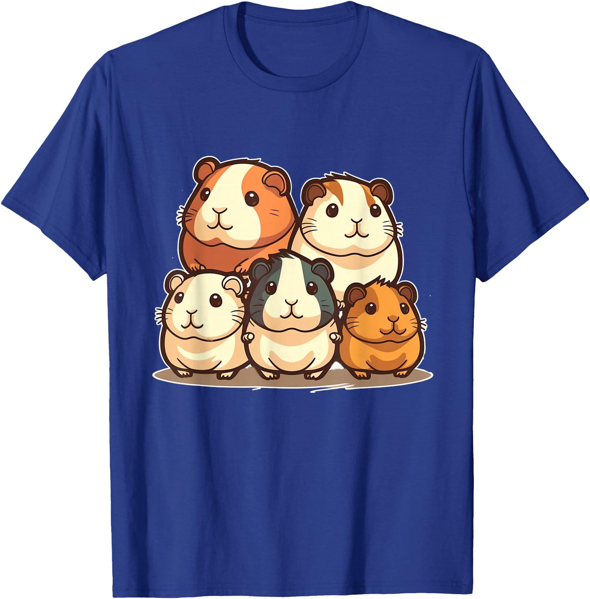 Best & Fun Guinea PIg Designs Cute, Kawaii Guinea Pig Family T-Shirt - Royal Blue