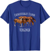 Horse Lover Gifts Chincoteague Island Virginia Horse Assateague Pony T-Shirt - Royal Blue