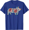 Aztec Show Pig Livestock Animal Lover Aztec Show Pig Livestock Pig Breeder Stock Show Mom Pig T-Shirt - Royal Blue