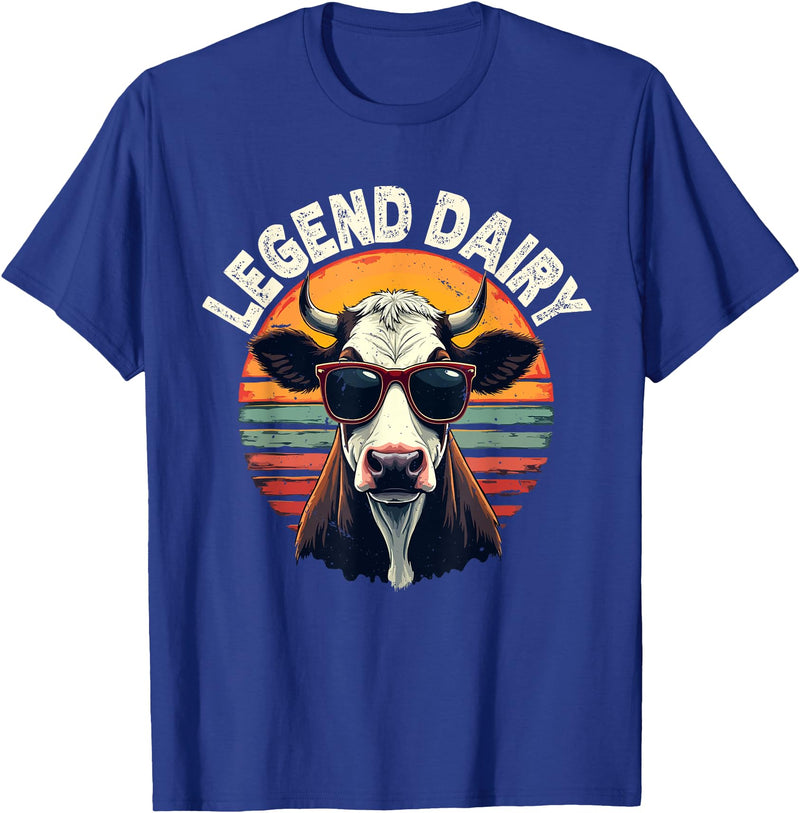 Milk Farmer Clothes & Dairy Farmer Gifts For Men Dairy Farmer Pun & Cow Milker, Dairy Cow & Milk Cow T-Shirt - Royal Blue