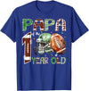 One Year Old Football Birthday Boy Matching Papa of The 1 Year Old Football Lover 1st Birthday Boy T-Shirt - Royal Blue