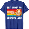 Best Guinea Pig Grandpa Guinea Pig Grandfather Best Guinea Pig Grandpa Guinea Pig Owner Guinea Pig Lover T-Shirt - Royal Blue