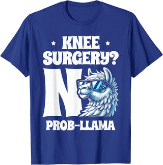 Llama Alpaca Lover Gifts Knee Surgery No Prob-llama Llamas Animal Lover T-Shirt - Royal Blue