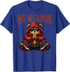 Christian Streetwear Teddy Bear Faith Sayings NO Weapon Hip Hop Praying Teddy Bear Christian Isaiah 57 14 T-Shirt - Royal Blue