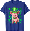 St Patrick's Day Pig Leprechaun Lucky Irish Pig Farmers T-Shirt - Royal Blue