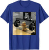 Hamster Deadlift Training Funny Cute Rat Weightlifting Meme T-Shirt - Royal Blue