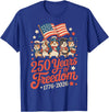 Hamsters 250 Years Revolutionary War Parade 1776 2026 July 4 T-Shirt - Royal Blue