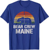 Funny Bear Hunting Clothing Bear Hunter Vintage Sunset Bear Hunting Group Maine T-Shirt - Royal Blue